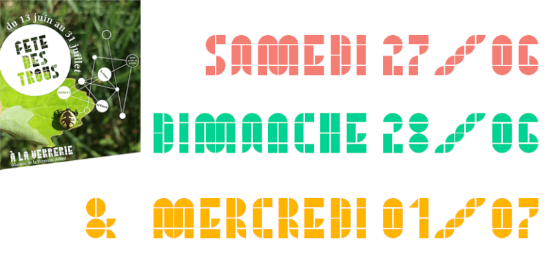 You are currently viewing Samedi 27 et dimanche 28 juin & Mercredi 1er juillet