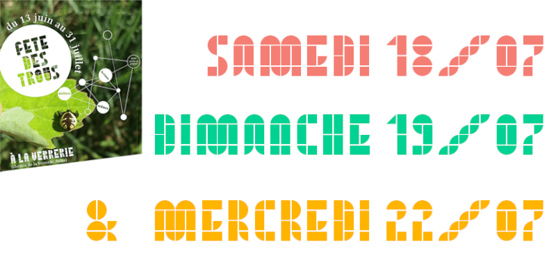 You are currently viewing Samedi 18 et dimanche 19 juillet & Mercredi 22 juillet